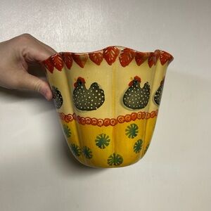 Handmade Italian pottery wall pocket